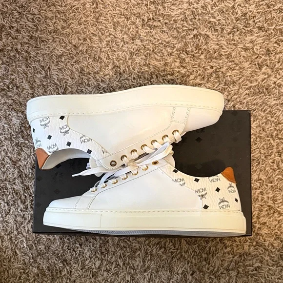 MCM White and Brown Sneakers